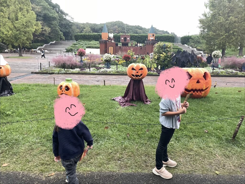中央口から入場すぐのかぼちゃ