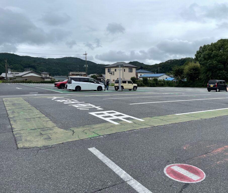 道の駅おかわまちの駐車場