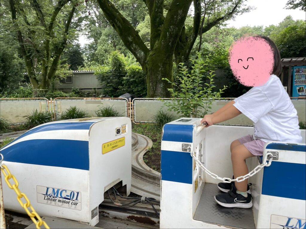 智光山公園こども動物園の遊具で遊ぶ息子