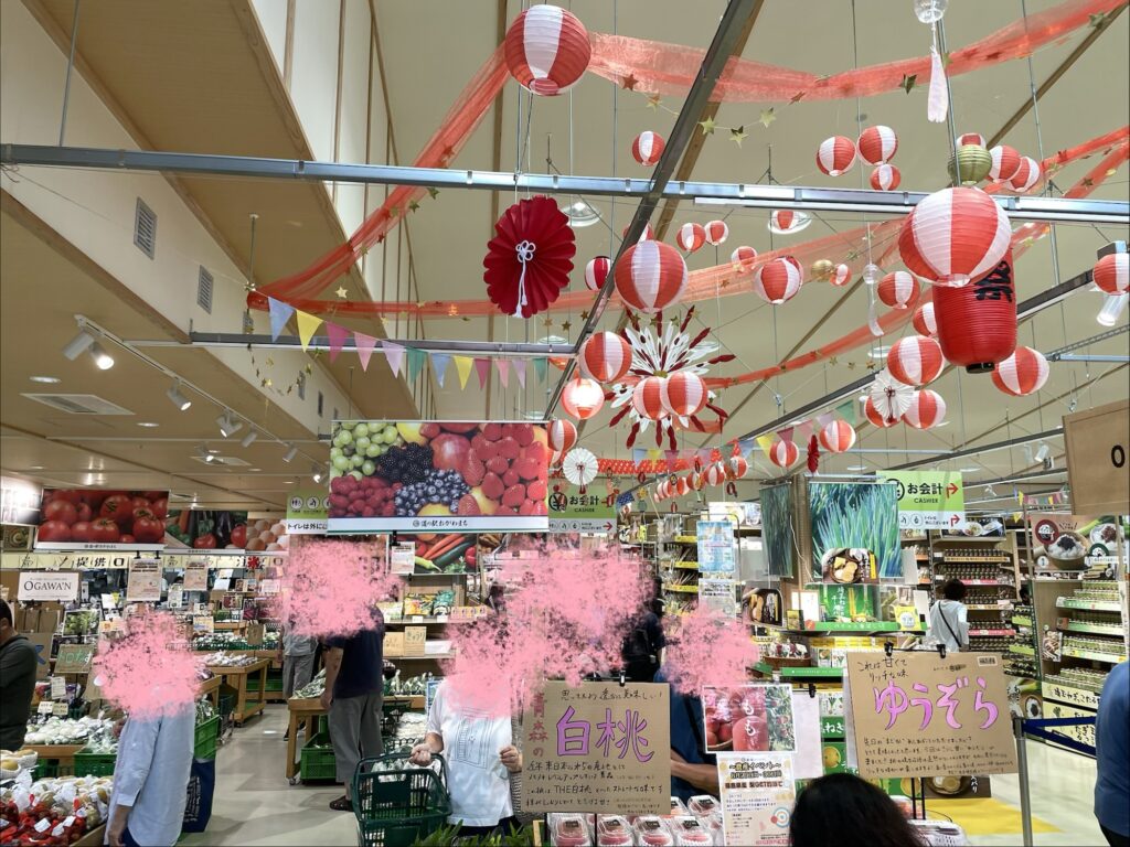 道の駅おかわまちの店内の様子